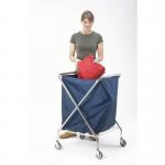 Folding laundry trolleys with PVC bags with PVC drop on bag 348007