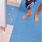 Wet area PVC safety matting - Blue - Available as 15m roll, cut length or mat 348795