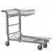 Nesting stock trolley with folding tray with foldaway basket shelf 349143