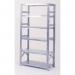 Boltless zinc plated steel shortspan shelving - Starter bays with 6 shelf levels 349150