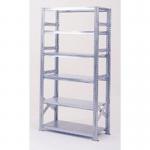 Boltless zinc plated steel shortspan shelving - Starter bays with 6 shelf levels 349153