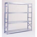 Zinc plated boltless steel longspan shelving - up to 350kg - Starter bays with 4 shelf levels 349168