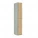 Timber Door Locker Plain Lightoak 1800 X 300 X 450 2 Comp 355042