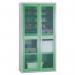 Mesh door cupboards Tall, double door cupboard, 4 shelves + louvre panel - choice of four colours 355183