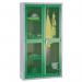 Mesh door cupboards Tall, double door cupboard, central pillar, 4 shelves + hanging rail - choice of four colours 355184