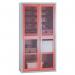 Mesh door cupboards Tall, double door cupboard, 4 shelves + louvre panel - choice of four colours 355189