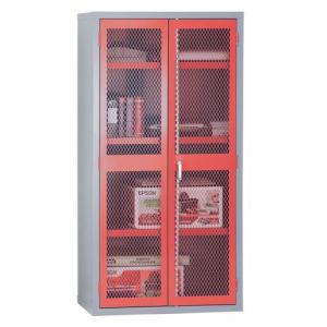 Mesh door cupboards Tall double door cupboard, four shelves - choice
