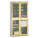 Mesh door cupboards Tall, double door cupboard, 4 shelves + louvre panel - choice of four colours 355195