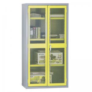 Mesh door cupboards Tall double door cupboard, four shelves - choice