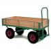 Heavy duty turntable trucks with wooden platforms, L x W - 1905 x 762 and on pneumatic tyres 356422