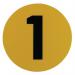 Warehouse Floor Id Marker 190 mm Diameter - Number 1 356811