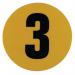 Warehouse Floor Id Marker 190 mm Diameter - Number 3 356813