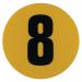 Warehouse Floor Id Marker 190 mm Diameter - Number 8 356818