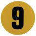 Warehouse Floor Id Marker 190 mm Diameter - Number 9 356819
