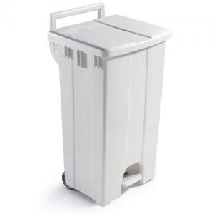 Image of Plastic Bin Derby 90 L White With Pedal