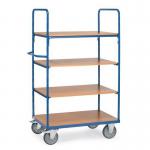 Fetra tall melamine shelf trolleys with 4 shelves, 1800mm tall 357354