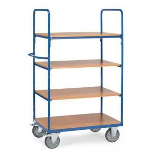 Fetra tall melamine shelf trolleys with 4 shelves, 1800mm tall 357354