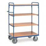 Fetra tall melamine shelf trolleys with 4 shelves, 1500mm tall 357355