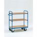 Fetra tall melamine shelf trolleys with 3 shelves, 1100mm tall 357356