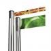 Tensabarrier Advance retractable belt barrier system - wide 150mm web post - Chrome post 357505