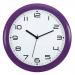 Wall Clock - 30Cm Face Face Purple Bezel