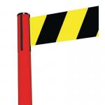 Tensabarrier® Advance retractable belt barrier system - wide 150mm web post - Coloured post 359388