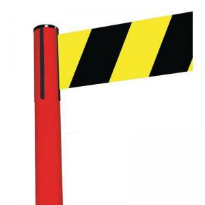 Tensabarrier Advance retractable belt barrier system - wide 150mm web