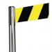 Tensabarrier Advance retractable belt barrier system - wide 150mm web post - Chrome post 359396