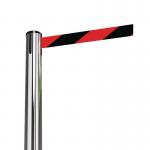 Tensabarrier® Advance retractable belt barrier system - standard 50mm web post - Chrome post 359403