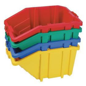 Large storage containers with hinged lids - Sold singly - Choice of four colours 359519