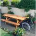 Wooden outdoor picnic tables 359679