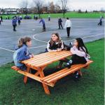 Wooden outdoor picnic tables 359679