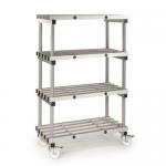 Anodised aluminium shelving - up to 480kg - Mobile units 359747
