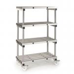 Anodised aluminium shelving - up to 480kg - Mobile units 359748