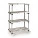 Anodised aluminium shelving - up to 480kg - Mobile units 359756