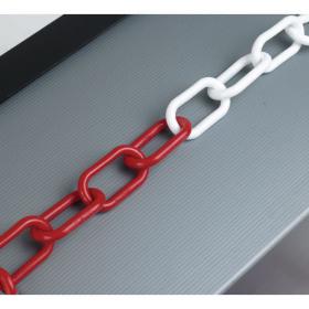 Plastic chain barrier system - Chain - Red/white 360074