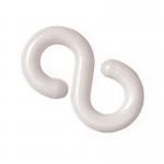 Plastic chain barrier system - S-hooks - White 360082