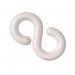 Plastic chain barrier system - S-hooks - White 360082