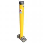 Hinged Lockable Post Key,galv + Coated Yellow 360321