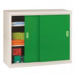 Sliding door cupboards - Solid door 1016mm high, 1220mm wide - Green 360617