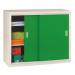 Sliding door cupboards - Solid door 1016mm high, 1220mm wide - Green 360617