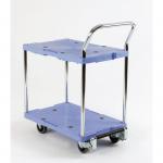 Silentmaster® two shelf trolleys with brake, platform L x W - 715mm x 460mm - capacity 150kg 360654