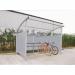 Premium cycle shelter and cycle rack - extension shelter - plastic roof and perforated steel sides 360733