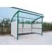 Premium cycle shelter and cycle rack - extension shelter - plastic roof and perforated steel sides 360734