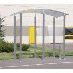 Steel frame smoking shelter and perch bench seat 361037