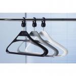 Coat Hangers Greyplastic +captive Hooks Qty:100 361708
