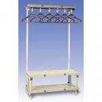 Cloakroom Unit with Hangers - Cream 10 Hangers - Length 1800 mm 366277