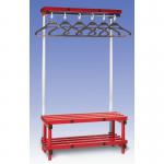 Cloakroom Unit with Hangers - Red 10 Hangers - Length 1800 mm 366287