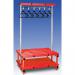 Cloakroom Unit with Hangers - Red 20 Hangers - Length 1800 mm 366288