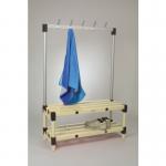 Single Bench with Hooks - Cream 6 Hooks - Length 1000 mm 366342